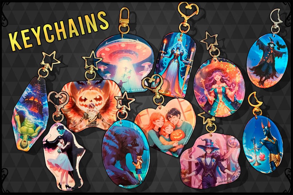 Llavero esotérico con símbolos mágicos v2