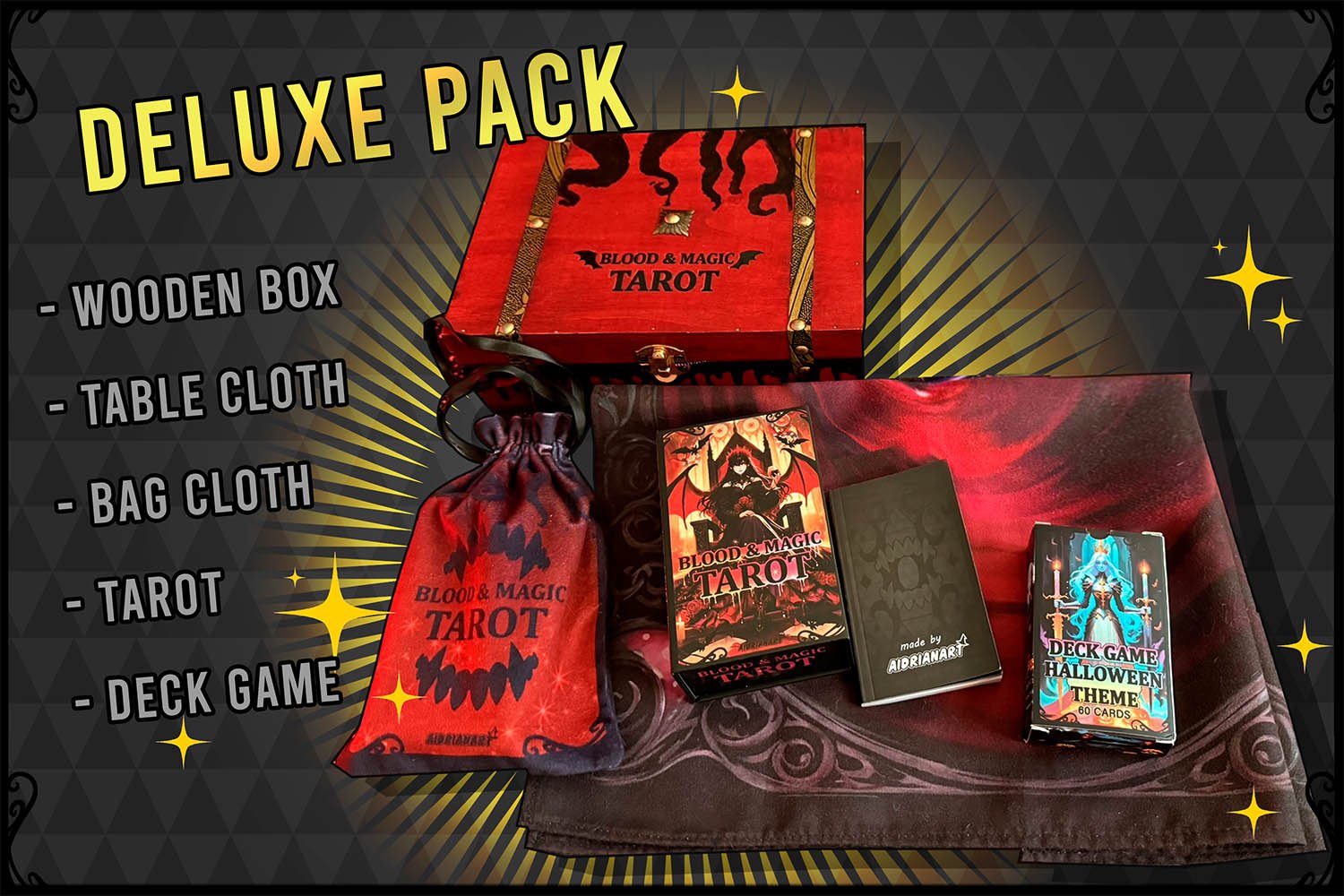 Pack deluxe de tarot con accesorios mágicos v2